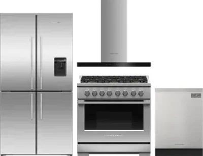 4 Piece Package Includes Refrigerator, Range, Hood And Dishwasher